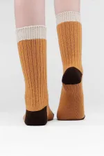 Mısırlı Women's Lambswool Single Socket Socks Saffron