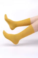 Mısırlı Kadın %10 GÜMÜŞ Madeni İçerikli Soket Çorap Sarı