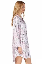 Mısırlı Women's Satin Long-Sleeve Shirt, Cream