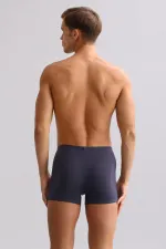 Boxer ZEUS LUXURY coupe classique avec emblème métallique, coton biologique égyptien, anthracite