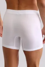 Mısırlı BAMBU ZEUS LUXURY Regular Fit Metal Armalı Long Boxer Beyaz