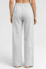 Women's Straight Leg Trousers Grey Melange