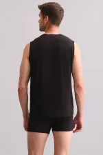 Mısırlı BAMBU ZEUS Regular Fit Bisiklet Yaka Sporcu Atlet / T-Shirt Siyah