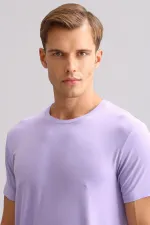 Mısırlı ORGANIC Cotton ZEUS LUXURY Regular Fit Crew Neck Undershirt/T-Shirt Purple