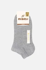 Mısırlı Women's Bamboo Single Summer Ankle Socks Grey