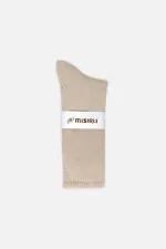 Mısırlı Erkek Kaşmir Tekli Soket Çorap Bej