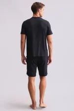 T-shirt égyptien pour homme en modal, col en V, anthracite
