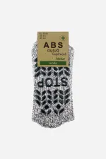 Chaussettes d'hiver roses en laine mérinos pour femmes, chaudes et isolantes, avec semelle antidérapante.