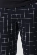 Mısırlı Erkek Pamuk İnce Ekoseli Alt Pijama Lacivert Mısırlı Erkek Pamuk İnce Ekoseli Alt Pijama Lacivert