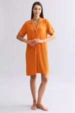 Mısırlı Kadın Modal Gecelik Pas Kırmızı