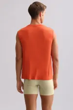 Mısırlı ORGANIC Pamuklu ZEUS LUXURY Regular Fit V Yaka Sporcu Atlet / T-Shirt Pas Kırmızı