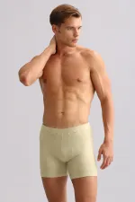 Mısırlı ORGANIC Cotton ZEUS LUXURY Regular Fit Metal Emblem Long Boxer Khaki Island