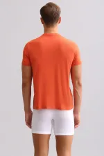 Mısırlı ORGANIC Cotton ZEUS LUXURY Regular Fit V-Neck Undershirt/T-Shirt Rust Red