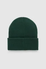 Bonnet plat unisexe en laine égyptienne torsadée - Vert Javier