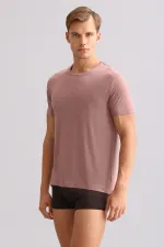 Mısırlı BAMBU ZEUS LUXURY Regular Fit Bisiklet Yaka Fanila / T-Shirt Lavender
