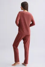 Mısırlı Kadın Bambu Sweatshirt Bordo