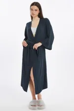 Robe longue en viscose égyptienne anthracite