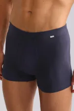 Boxer ZEUS LUXURY coupe classique avec emblème métallique, coton biologique égyptien, anthracite