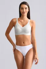 Mısırlı Modal By TENCEL HERA İnce Lastikli 3'Lü Brazillian Külot Beyaz