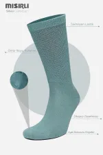 Men's 10% Silver Single Socket Socks Pastel Blue