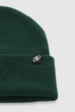 Bonnet plat unisexe en laine égyptienne torsadée - Vert Javier