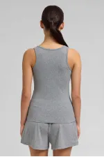 Débardeur camisole pour femme égyptienne, gris chiné