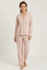 Kadın Tavşan Desenli Pijama Takımı AÇIK SARI