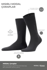 Mısırlı Men's Modal Ergonomic Single Socket Socks, Smoke Grey