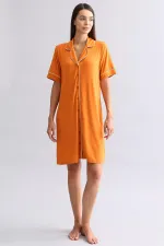 Mısırlı Kadın Modal Gecelik Pas Kırmızı