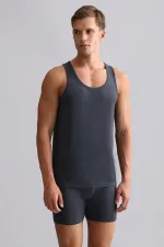 Mısırlı BAMBU ZEUS Regular Fit Basic Atlet / T-Shirt Antrasit
