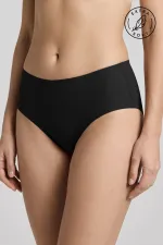 Egyptian Laser Cut High Waist Thong Black