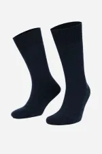 Mısırlı Erkek Kuzu Yünü (Lambswool) Tekli Soket Çorap Lacivert