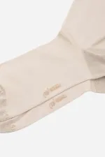 Mısırlı Erkek Merserize Tekli Nakışlı Süper İnce Soket Çorap Bej