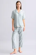 Mısırlı Kadın Bambu Pijama Takımı Çağla Yeşili