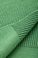 Ensemble écharpe et bonnet unisexe en laine égyptienne - Vert Roseluis