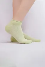 Mısırlı Kadın Bambu Tekli Yazlık Sneaker Çorap Yeşil