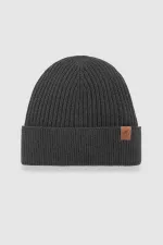 Ensemble écharpe et bonnet unisexe en laine égyptienne - Roseluis Anthracite