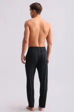 Pantalon droit en bambou noir pour homme, style égyptien