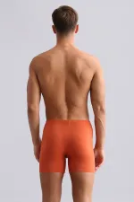 Mısırlı BAMBOO ZEUS Regular Fit Long Boxer Shorts Rust Red