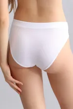 Mısırlı Modal By TENCEL HERA Gizli Lastikli Brazillian 3'Lü Külot Beyaz