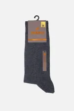Mısırlı Erkek Organik Pamuklu Tekli Soket Çorap Gri