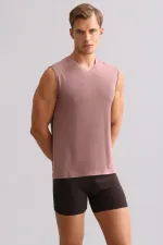 Mısırlı BAMBOO ZEUS LUXURY Regular Fit V-Neck Athletic Tank Top / T-Shirt Lavender