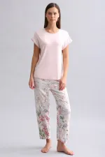 Bas de pyjama tissé pour femme égyptienne, rose