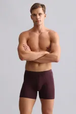Mısırlı BAMBOO ZEUS Regular Fit Long Boxer Shorts Purple