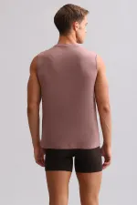 Mısırlı ORGANIC Pamuklu ZEUS LUXURY Regular Fit V Yaka Sporcu Atlet / T-Shirt Lavender