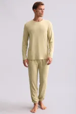 Sweat-shirt égyptien pour homme en bambou vert sauge