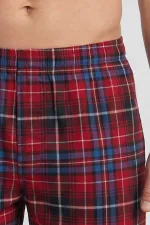 Egyptian Men's Plaid Short Pajamas, Red