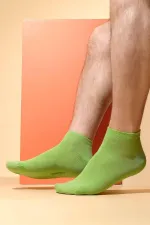 Mısırlı Erkek Pamuklu Tekli Yazlık Patik Çorap Yeşil