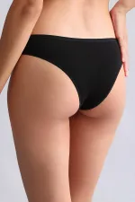 Mısırlı Modal By TENCEL HERA Brief İnce Lastikli 3'Lü Slip Külot Siyah/Beyaz/Ten