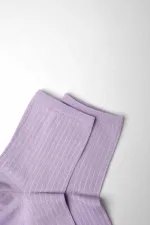 Mısırlı Kadın Merserize Tekli Soket Çorap Lila